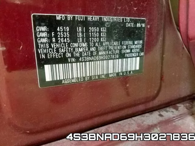 4S3BNAD69H3027836 фото 2
