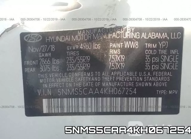 5NMS5CAA4KH067254 фото 10