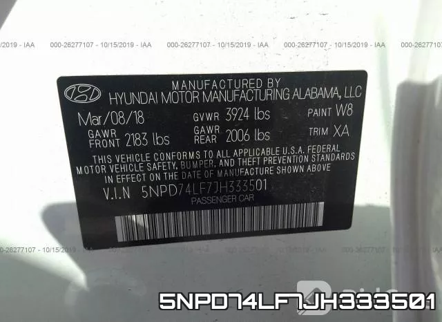 5NPD74LF7JH333501 фото 8
