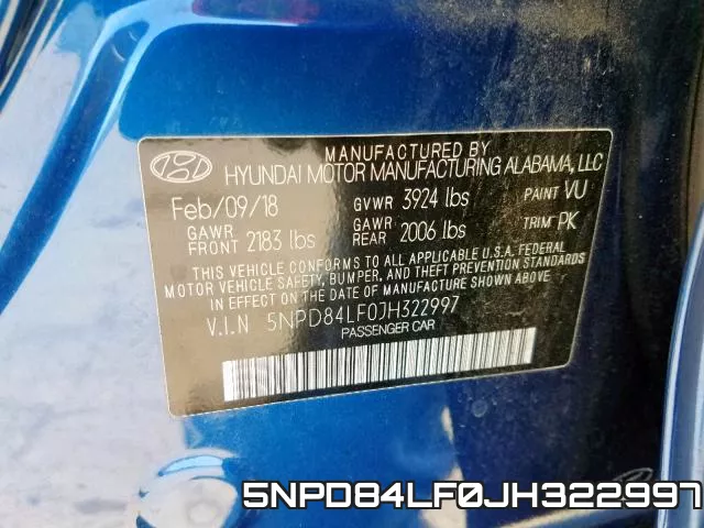 5NPD84LF0JH322997 фото 2