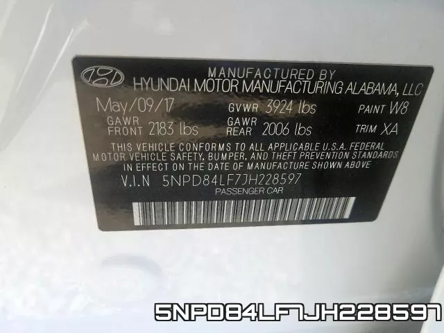 5NPD84LF7JH228597 фото 2