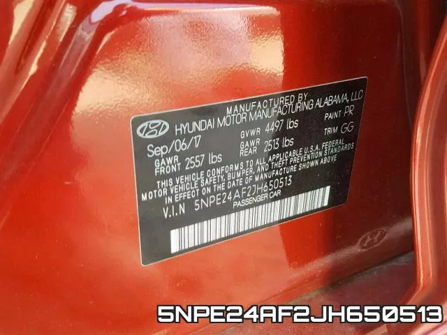 5NPE24AF2JH650513 фото 2