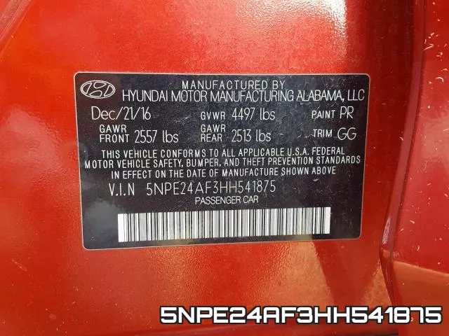 5NPE24AF3HH541875 фото 2