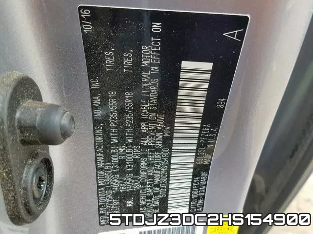 5TDJZ3DC2HS154900 фото 2