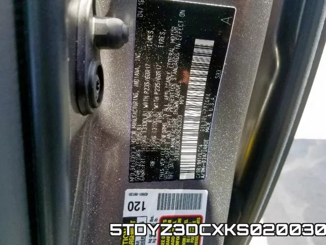 5TDYZ3DCXKS020030 фото 2