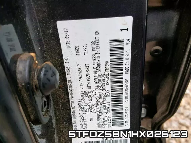 5TFDZ5BN1HX026123 фото 2