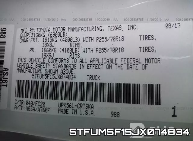 5TFUM5F15JX074834 фото 9
