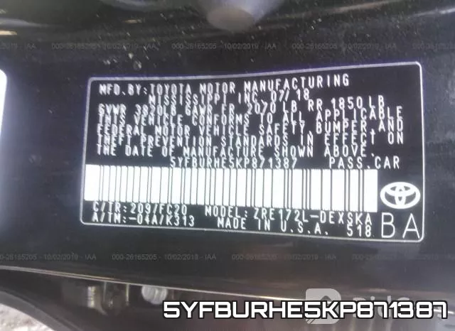 5YFBURHE5KP871387 фото 9