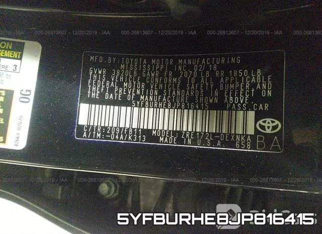 5YFBURHE8JP816415 фото 10