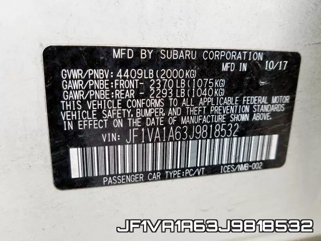 JF1VA1A63J9818532 фото 2