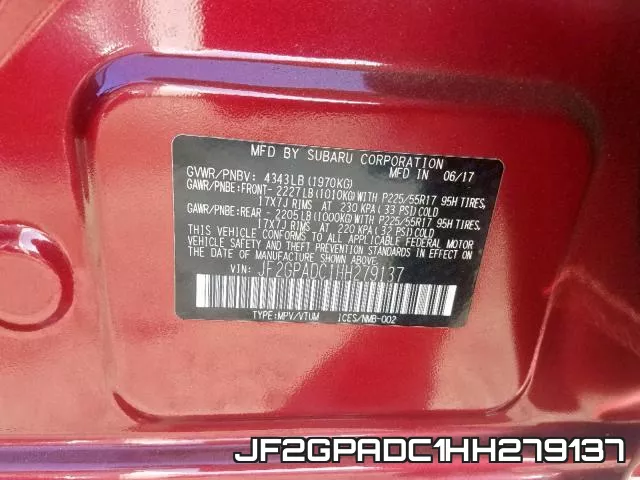 JF2GPADC1HH279137 фото 2