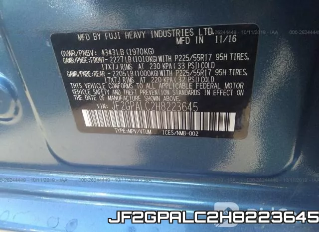 JF2GPALC2H8223645 фото 10