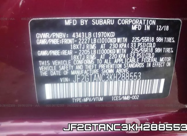 JF2GTANC3KH288553 фото 10