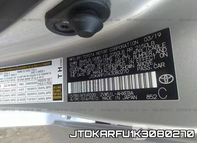 JTDKARFU1K3080270 фото 10