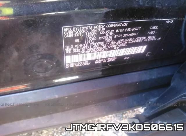 JTMG1RFV3KD506615 фото 9
