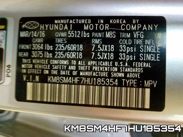 KM8SM4HF7HU185354 фото 2