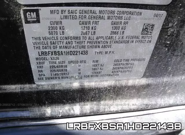 LRBFXBSA1HD221438 фото 10