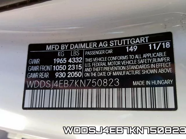 WDDSJ4EB7KN750823 фото 2