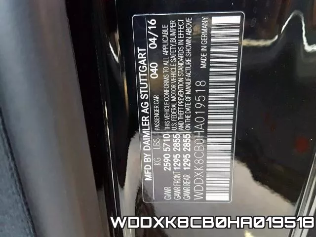 WDDXK8CB0HA019518 фото 2