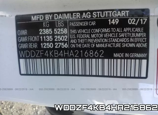 WDDZF4KB4HA216862 фото 10
