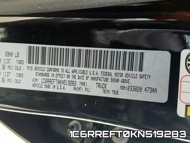 1C6RREFT0KN519283 фото 2