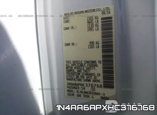 1N4AA6APXHC376768 фото 10