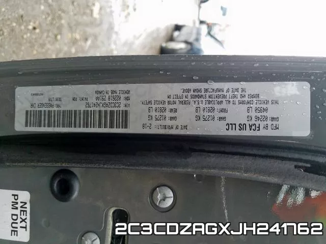 2C3CDZAGXJH241762 фото 2