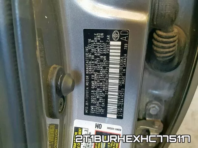 2T1BURHEXHC775117 фото 2