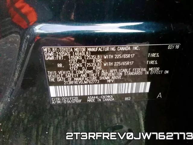 2T3RFREV0JW762773 фото 2