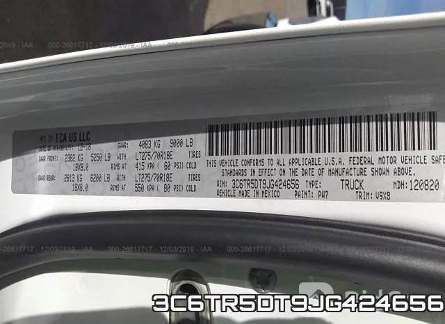 3C6TR5DT9JG424656 фото 9