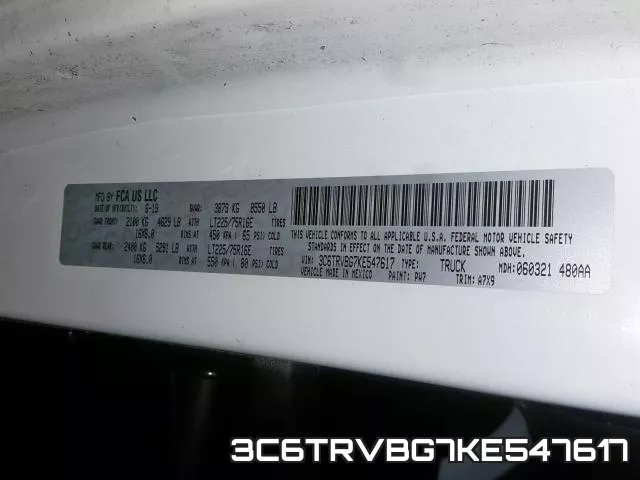 3C6TRVBG7KE547617 фото 2