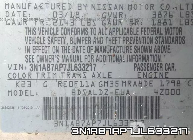 3N1AB7AP7JL633217 фото 10