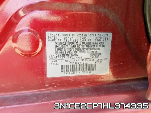 3N1CE2CP7HL374335 фото 2