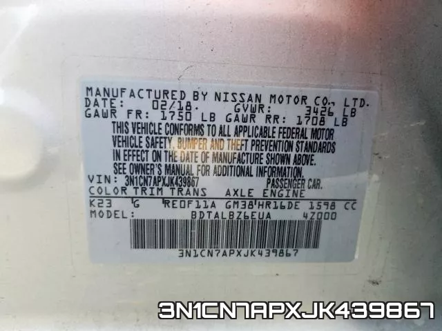 3N1CN7APXJK439867 фото 2