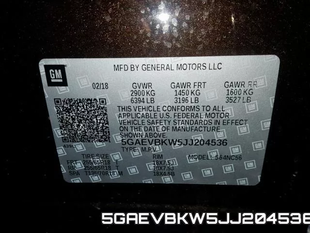 5GAEVBKW5JJ204536 фото 2