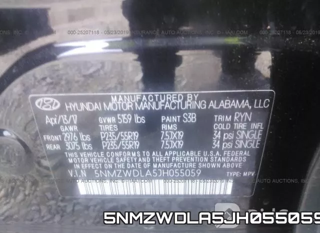 5NMZWDLA5JH055059 фото 10