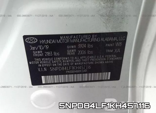 5NPD84LF1KH457116 фото 10
