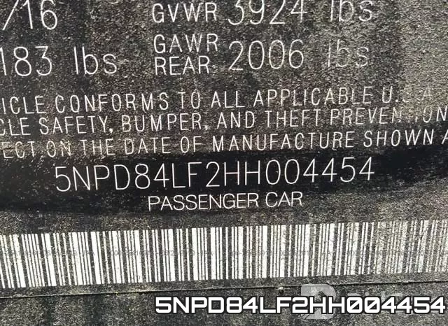 5NPD84LF2HH004454 фото 10