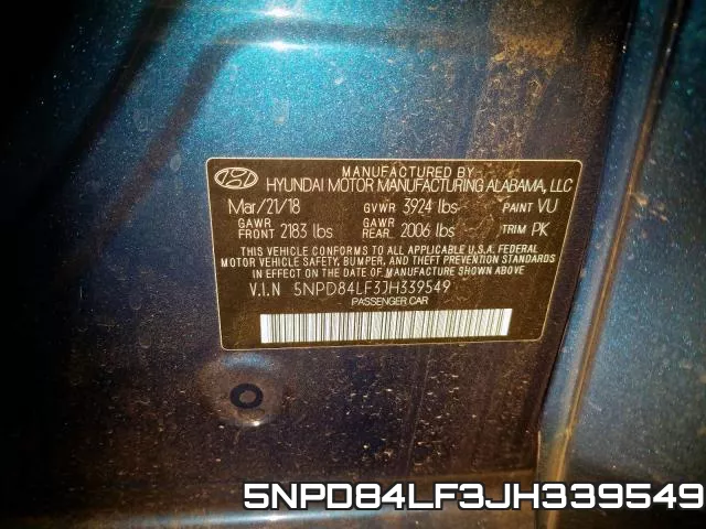 5NPD84LF3JH339549 фото 2