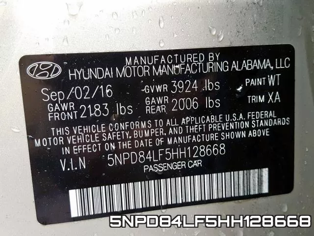 5NPD84LF5HH128668 фото 2