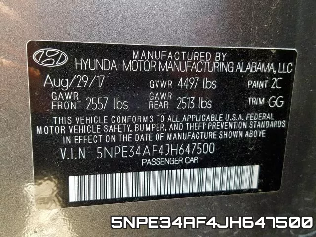 5NPE34AF4JH647500 фото 2