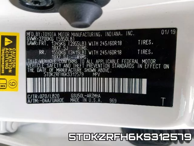 5TDKZRFH6KS312579 фото 2