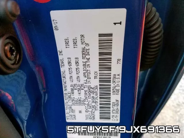 5TFUY5F19JX691366 фото 2