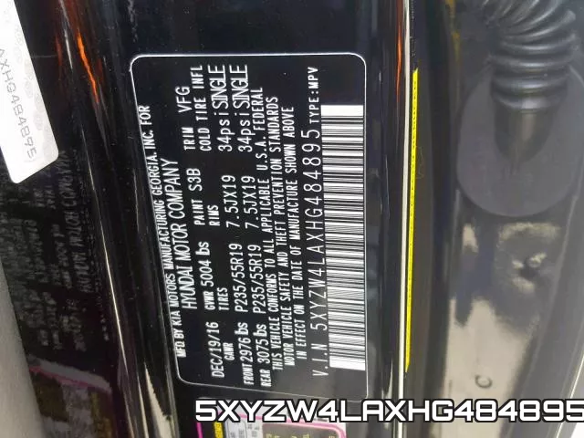 5XYZW4LAXHG484895 фото 2