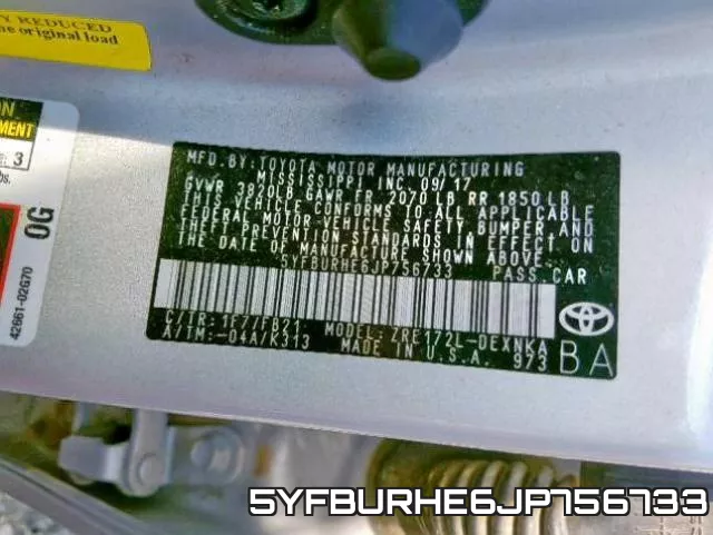 5YFBURHE6JP756733 фото 2