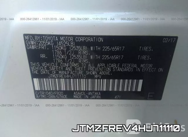 JTMZFREV4HJ711110 фото 10