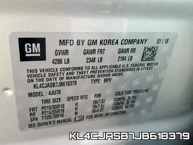 KL4CJASB7JB618379 фото 2