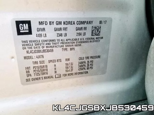 KL4CJGSBXJB530459 фото 2