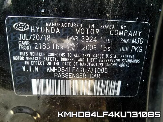 KMHD84LF4KU731085 фото 2