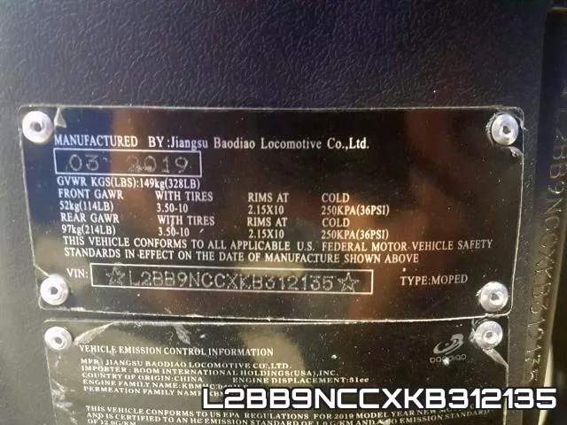 L2BB9NCCXKB312135 фото 2